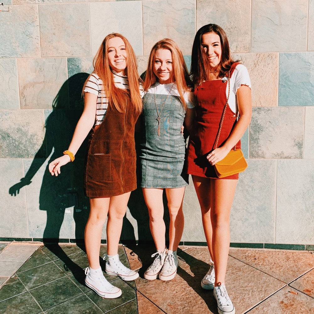 maroon overall dress